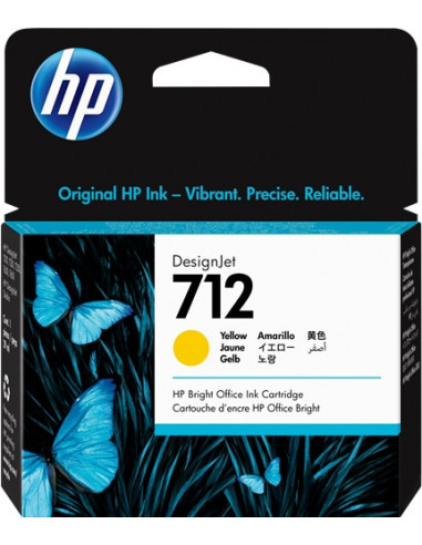 Cartouche ORIGINALE HP 712 jaune