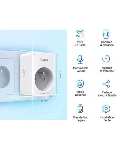 Prise connectee TAPO TPLINK P100 comp ALEXA GOOGLE