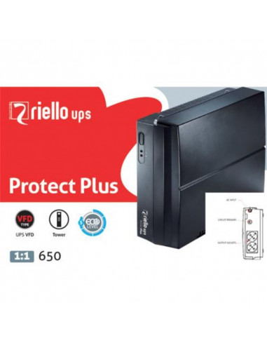 Onduleur 650VA 360W RIELLO Protection Plus PRP650 2 prises FR