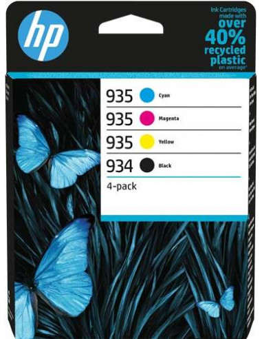 Pack de cartouches HP ORIGINALE 934 noire 935 cyan magenta jaune