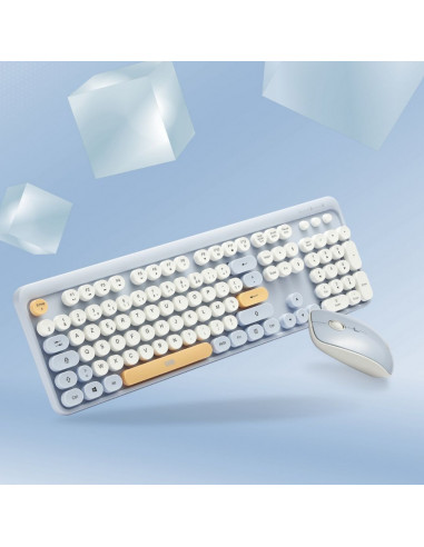 Clavier/souris sans fil tapis bleu WE POP