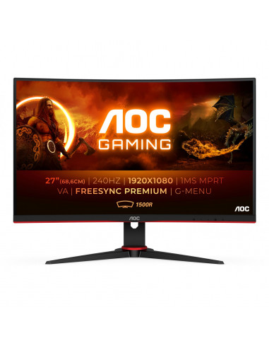 27 AOC Gaming CQ27G2ZE 1920x1080 0.5ms 240Hz HDR10 INCURVE 2hdmi dp usb