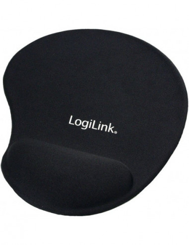 Tapis de souris ERGONOMIQUE - repose poignet noir sillicone LOGILINK noir FRIDAY