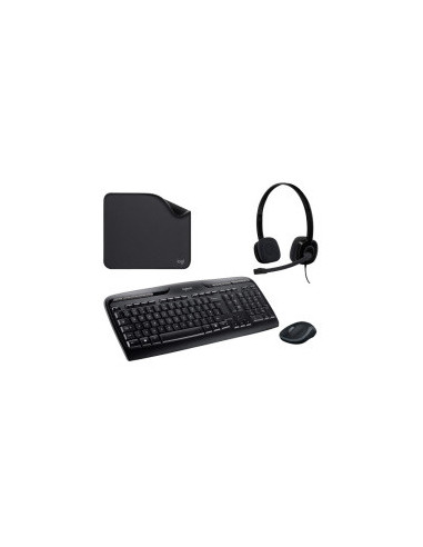 Pack LOGITECH TELETRAVAIL clavier souris sans fil MK330 +tapis + casque mic H151