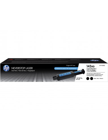 Kit de recharge toner ORIGINAL HP 143A x2 -- 2500p x2