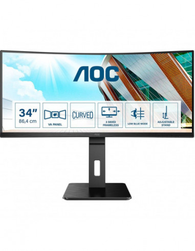 34 AOC CU34P2A 3440 x1440 100hz 1ms 21.9 hdmi DP HP vesa