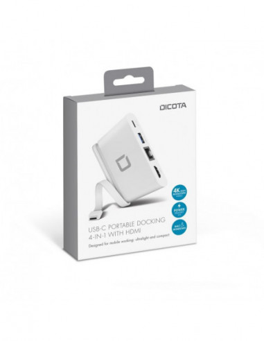 Dock station d accueil DICOTA USB-C vers RJ45 USB-A VGA HDMI 4K