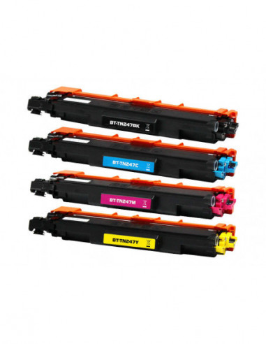 Pack 4 toners TN247 TN243 GENERIQUES jaune cyan magenta noir TN243 BKMCY