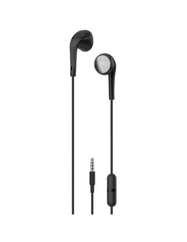 Ecouteurs micro intra auriculaire filaire Noir