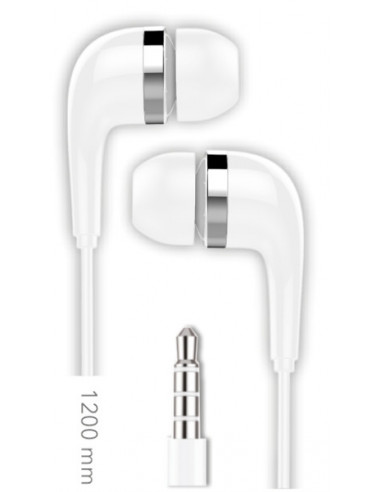 Ecouteurs micro intra auriculaire filaire jack blanc