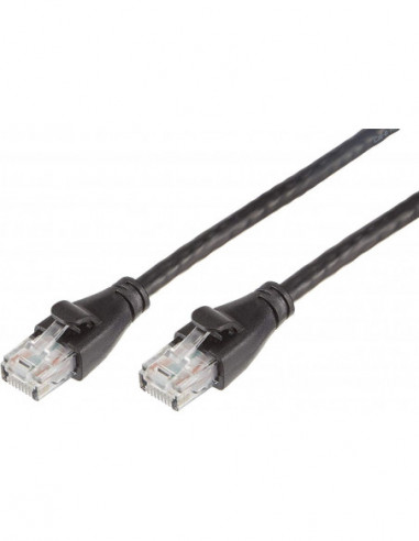 Cable patch RJ45 2 m cat 7 S FTP sng LSZH 600mhz NOIR