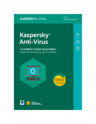 Kaspersky antivirus 2023  boite  1 an 1 pc