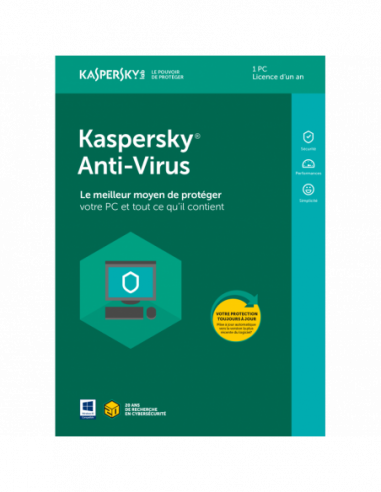 Kaspersky antivirus STANDARD 1 an 1 pc esd