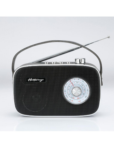 Radio 2 bandes FM AM enceinte bluetooth V5.0 lect USB mSD 3W RMS Noire ant