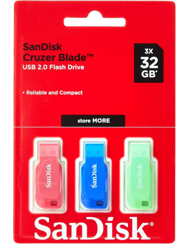 Clef 32go usb2.0 SANDISK Fluo par 3