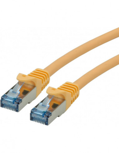 Cable patch RJ45 0.25 m cat 7 S FTP sng CU LSOH 600mhz  JAUNE