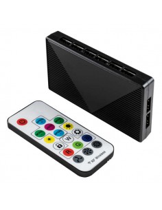 PACK de 3 ventilateurs noirs 120mm avec switch  ARGB UNYKA 2