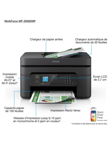 Multifonction EPSON WF-2930DWF imp scan copie...