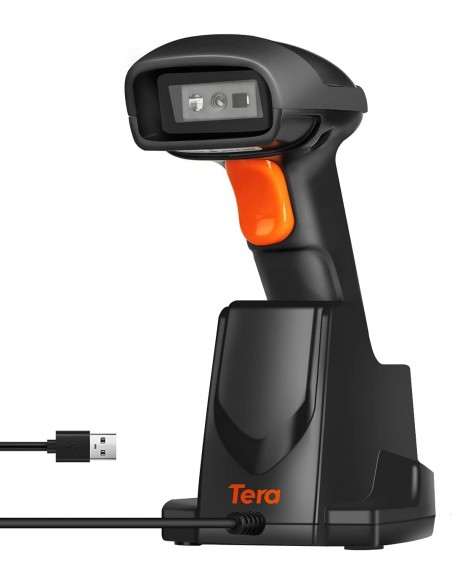 Douchette sans fil  QR Code + code barre 2.4ghz avec socle chargeur