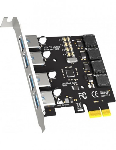 Carte PCI Express vers USB3.0  4 ports