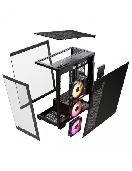 Boitier CORSAIR 3500X RS-R ARGB  noir ATX panoramique