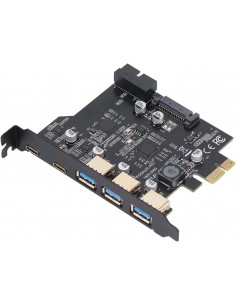 Carte PCI Express vers USB3.0 5 ports et USB-C 2 ports +...