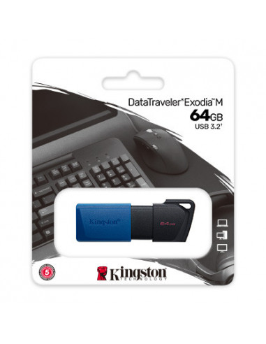 Clef 64go usb3.2 Kingston DTXM/64GB DataTraveler Exodia M memoria retract